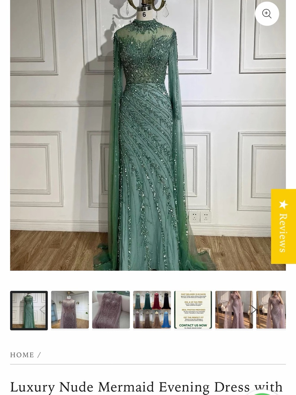 Elegant Sequin-Embellished Sage Green Evening Dress